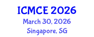 International Conference on Mechatronics and Control Engineering (ICMCE) March 30, 2026 - Singapore, Singapore