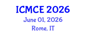 International Conference on Mechatronics and Control Engineering (ICMCE) June 01, 2026 - Rome, Italy