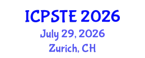 International Conference on Pharmaceutical Science, Technology and Engineering (ICPSTE) July 29, 2026 - Zurich, Switzerland