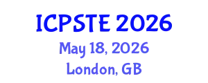 International Conference on Pharmaceutical Science, Technology and Engineering (ICPSTE) May 18, 2026 - London, United Kingdom