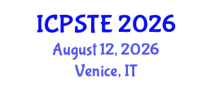 International Conference on Pharmaceutical Science, Technology and Engineering (ICPSTE) August 12, 2026 - Venice, Italy