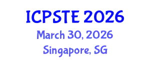 International Conference on Pharmaceutical Science, Technology and Engineering (ICPSTE) March 30, 2026 - Singapore, Singapore