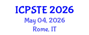 International Conference on Pharmaceutical Science, Technology and Engineering (ICPSTE) May 04, 2026 - Rome, Italy
