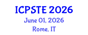 International Conference on Pharmaceutical Science, Technology and Engineering (ICPSTE) June 01, 2026 - Rome, Italy