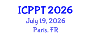International Conference on Pharmacology and Pharmaceutical Technology (ICPPT) July 19, 2026 - Paris, France