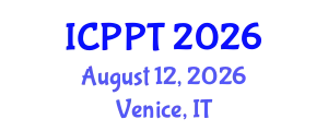 International Conference on Pharmacology and Pharmaceutical Technology (ICPPT) August 12, 2026 - Venice, Italy