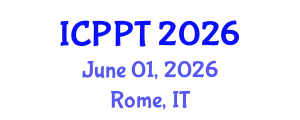 International Conference on Pharmacology and Pharmaceutical Technology (ICPPT) June 01, 2026 - Rome, Italy
