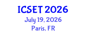 International Conference on Structural Engineering and Technology (ICSET) July 19, 2026 - Paris, France