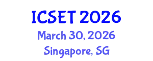 International Conference on Structural Engineering and Technology (ICSET) March 30, 2026 - Singapore, Singapore