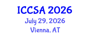 International Conference on Computer Science and Applications (ICCSA) July 29, 2026 - Vienna, Austria