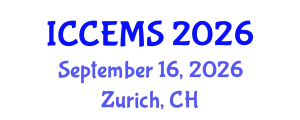 International Conference on Chemical, Environment and Medical Sciences (ICCEMS) September 16, 2026 - Zurich, Switzerland