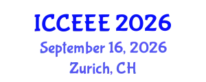 International Conference on Computer, Electrical and Electronics Engineering (ICCEEE) September 16, 2026 - Zurich, Switzerland