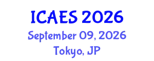 International Conference on Agriculture and Environmental Systems (ICAES) September 09, 2026 - Tokyo, Japan