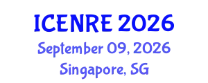 International Conference on Environmental and Natural Resources Engineering (ICENRE) September 09, 2026 - Singapore, Singapore