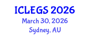International Conference on e-Learning, e-education and e-Government Systems (ICLEGS) March 30, 2026 - Sydney, Australia