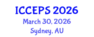 International Conference on Chemical Engineering and Physical Sciences (ICCEPS) March 30, 2026 - Sydney, Australia