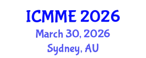 International Conference on Mechatronics and Manufacturing Engineering (ICMME) March 30, 2026 - Sydney, Australia