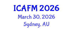 International Conference on Advances in Fluid Mechanics (ICAFM) March 30, 2026 - Sydney, Australia