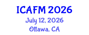 International Conference on Advances in Fluid Mechanics (ICAFM) July 12, 2026 - Ottawa, Canada