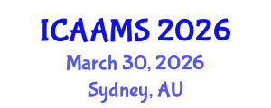 International Conference on Autonomous Agents and Multiagent Systems (ICAAMS) March 30, 2026 - Sydney, Australia