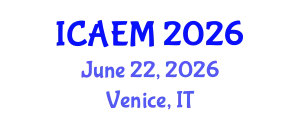 International Conference on Applied and Engineering Mathematics (ICAEM) June 22, 2026 - Venice, Italy