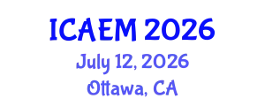 International Conference on Applied and Engineering Mathematics (ICAEM) July 12, 2026 - Ottawa, Canada