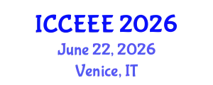 International Conference on Chemical, Ecological and Environmental Engineering (ICCEEE) June 22, 2026 - Venice, Italy