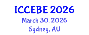 International Conference on Chemical, Environmental and Biological Engineering (ICCEBE) March 30, 2026 - Sydney, Australia