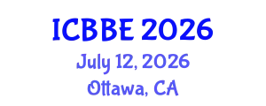 International Conference on Biochemical and Biomedical Engineering (ICBBE) July 12, 2026 - Ottawa, Canada