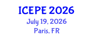 International Conference on Electrical and Power Engineering (ICEPE) July 19, 2026 - Paris, France