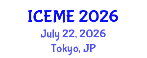 International Conference on Energy and Mining Engineering (ICEME) July 22, 2026 - Tokyo, Japan