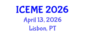 International Conference on Energy and Mining Engineering (ICEME) April 13, 2026 - Lisbon, Portugal
