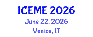 International Conference on Energy and Mining Engineering (ICEME) June 22, 2026 - Venice, Italy