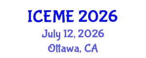 International Conference on Energy and Mining Engineering (ICEME) July 12, 2026 - Ottawa, Canada