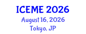 International Conference on Energy and Mining Engineering (ICEME) August 16, 2026 - Tokyo, Japan