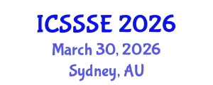 International Conference on Sport Science and Sports Engineering (ICSSSE) March 30, 2026 - Sydney, Australia
