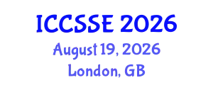 International Conference on Computer Science and Software Engineering (ICCSSE) August 19, 2026 - London, United Kingdom