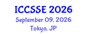 International Conference on Computer Science and Software Engineering (ICCSSE) September 09, 2026 - Tokyo, Japan
