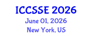 International Conference on Computer Science and Software Engineering (ICCSSE) June 01, 2026 - New York, United States