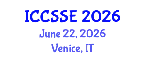 International Conference on Computer Science and Software Engineering (ICCSSE) June 22, 2026 - Venice, Italy