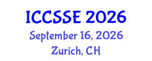 International Conference on Computer Science and Software Engineering (ICCSSE) September 16, 2026 - Zurich, Switzerland