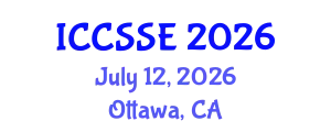 International Conference on Computer Science and Software Engineering (ICCSSE) July 12, 2026 - Ottawa, Canada