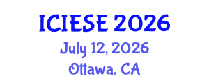 International Conference on Industrial Electronics and Systems Engineering (ICIESE) July 12, 2026 - Ottawa, Canada
