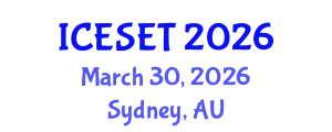 International Conference on Energy Systems Engineering and Technology (ICESET) March 30, 2026 - Sydney, Australia
