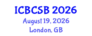 International Conference on Bioinformatics, Computational and Systems Biology (ICBCSB) August 19, 2026 - London, United Kingdom