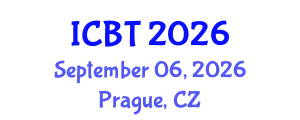 International Conference on Biotechnology (ICBT) September 06, 2026 - Prague, Czechia