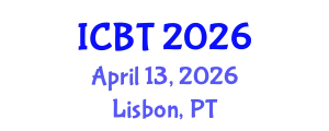 International Conference on Biotechnology (ICBT) April 13, 2026 - Lisbon, Portugal