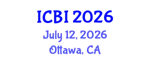 International Conference on Bioinformatics (ICBI) July 12, 2026 - Ottawa, Canada