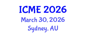 International Conference on Medical Engineering (ICME) March 30, 2026 - Sydney, Australia