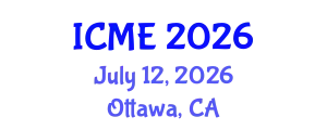 International Conference on Medical Engineering (ICME) July 12, 2026 - Ottawa, Canada